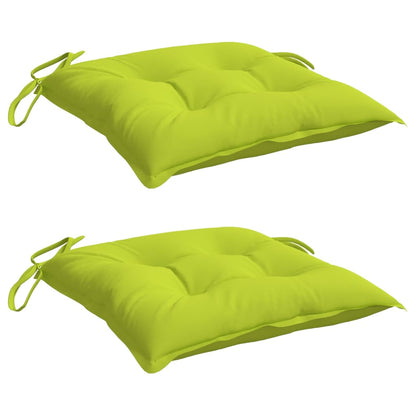 vidaXL Coussins de chaise 2 pcs Vert vif 40x40x7 cm Tissu Oxford