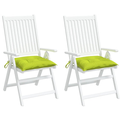 vidaXL Coussins de chaise 2 pcs Vert vif 40x40x7 cm Tissu Oxford