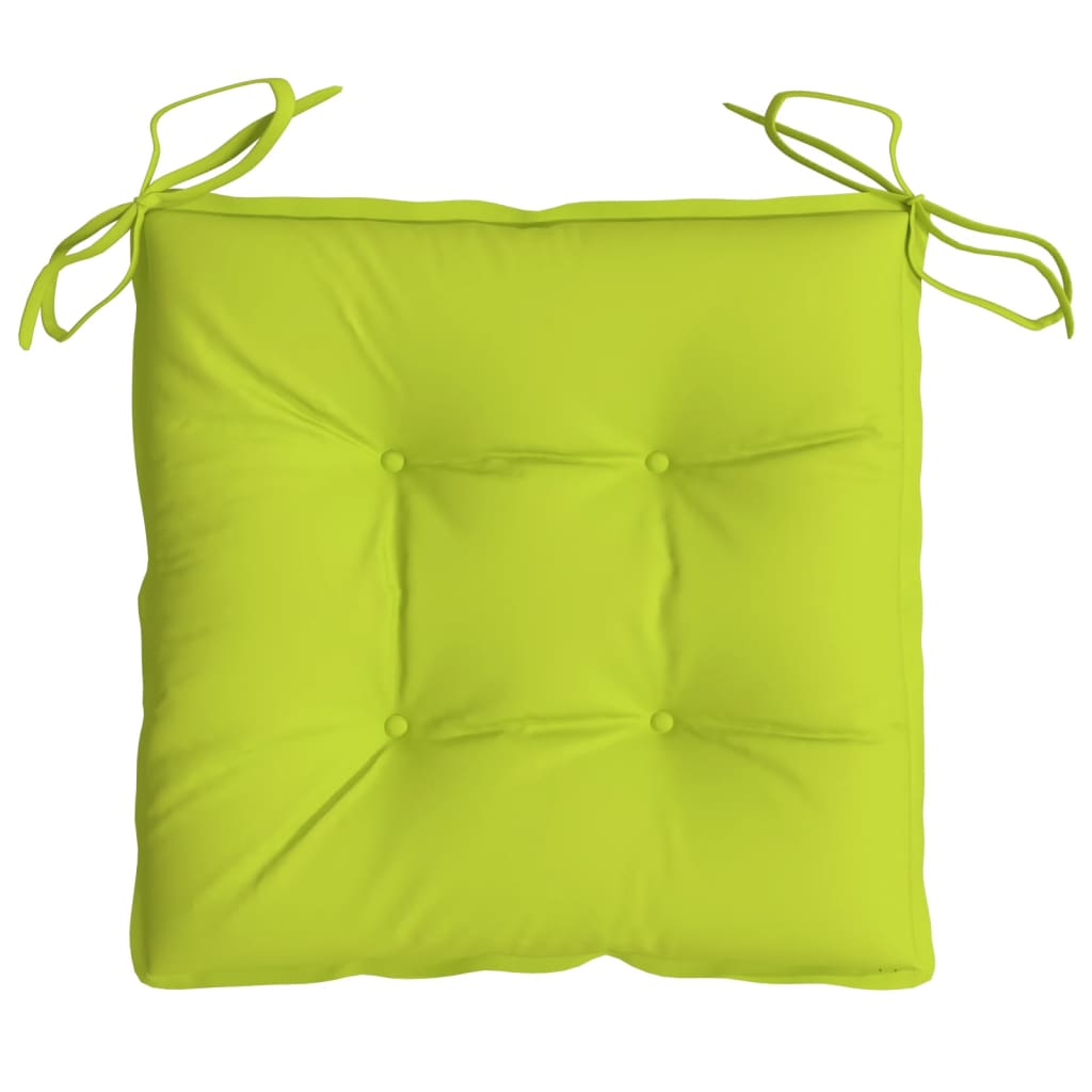 vidaXL Coussins de chaise 2 pcs Vert vif 40x40x7 cm Tissu Oxford