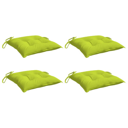 vidaXL Coussins de chaise 4 pcs Vert vif 40x40x7 cm Tissu Oxford