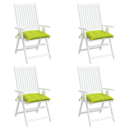 vidaXL Coussins de chaise 4 pcs Vert vif 40x40x7 cm Tissu Oxford