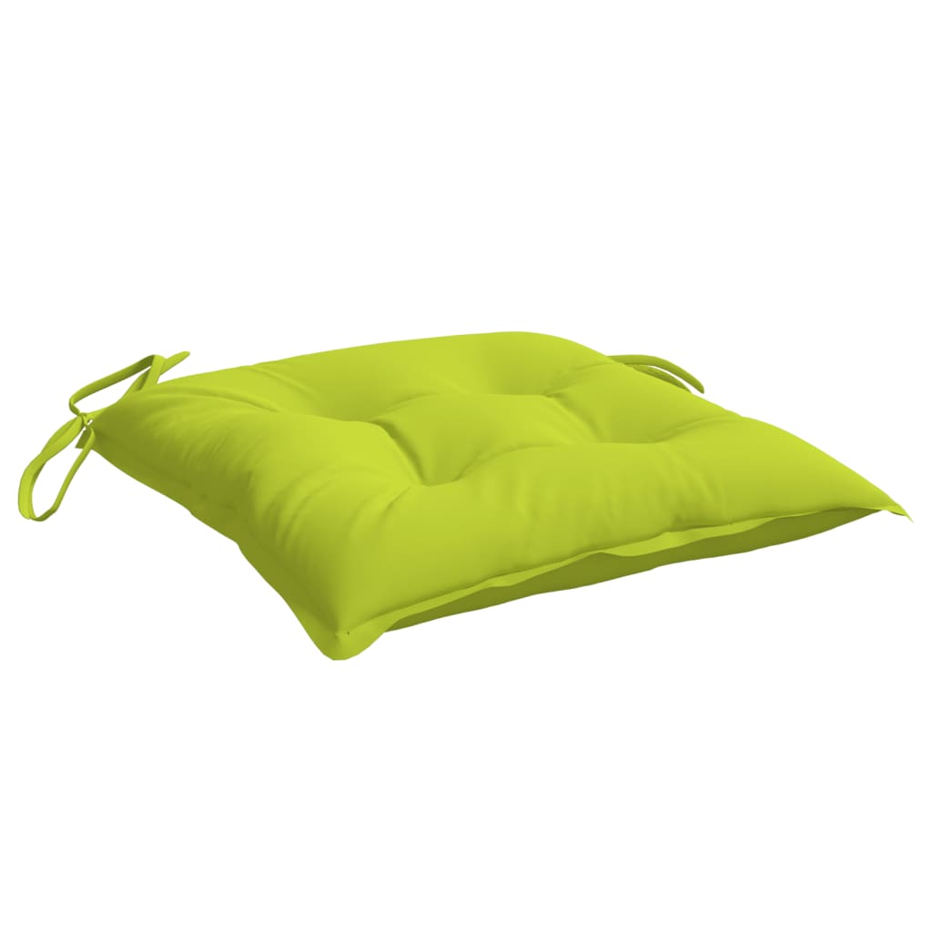 vidaXL Coussins de chaise 4 pcs Vert vif 40x40x7 cm Tissu Oxford