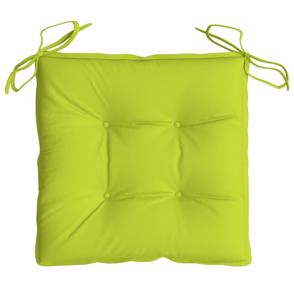 vidaXL Coussins de chaise 4 pcs Vert vif 40x40x7 cm Tissu Oxford