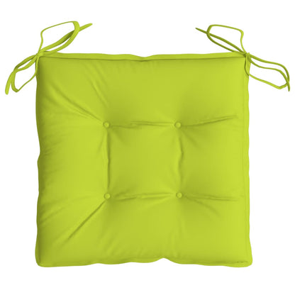 vidaXL Coussins de chaise 4 pcs Vert vif 40x40x7 cm Tissu Oxford