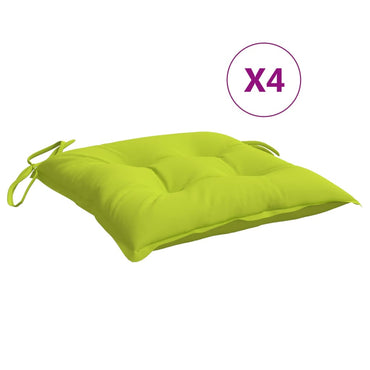 vidaXL Coussins de chaise 6 pcs Vert vif 40x40x7 cm Tissu Oxford