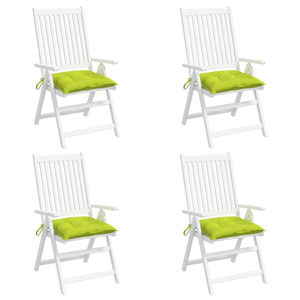 vidaXL Coussins de chaise 6 pcs Vert vif 40x40x7 cm Tissu Oxford