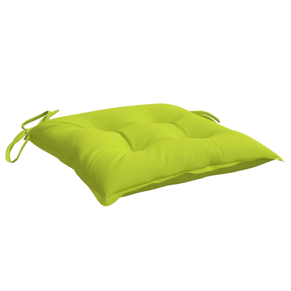 vidaXL Coussins de chaise 6 pcs Vert vif 40x40x7 cm Tissu Oxford