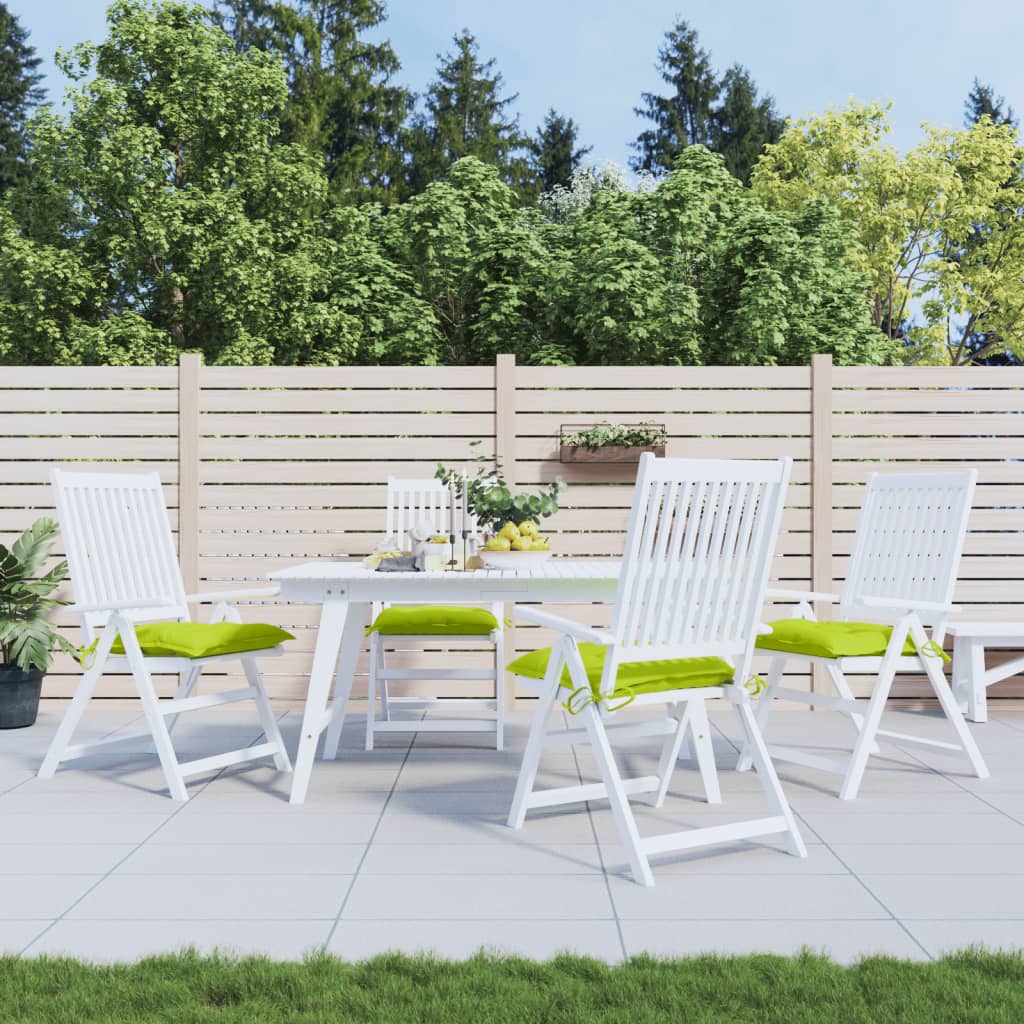 vidaXL Coussins de chaise 6 pcs Vert vif 40x40x7 cm Tissu Oxford