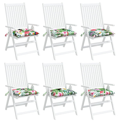 vidaXL Coussins de chaise 6 pcs Multicolore 40x40x7 cm Tissu