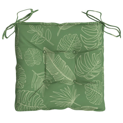 vidaXL Stuhlkissen 6 Stk. Blattmuster 40x40x7 cm Stoff