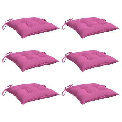 vidaXL Stuhlkissen 6 Stk. Rosa 40x40x7 cm Stoff