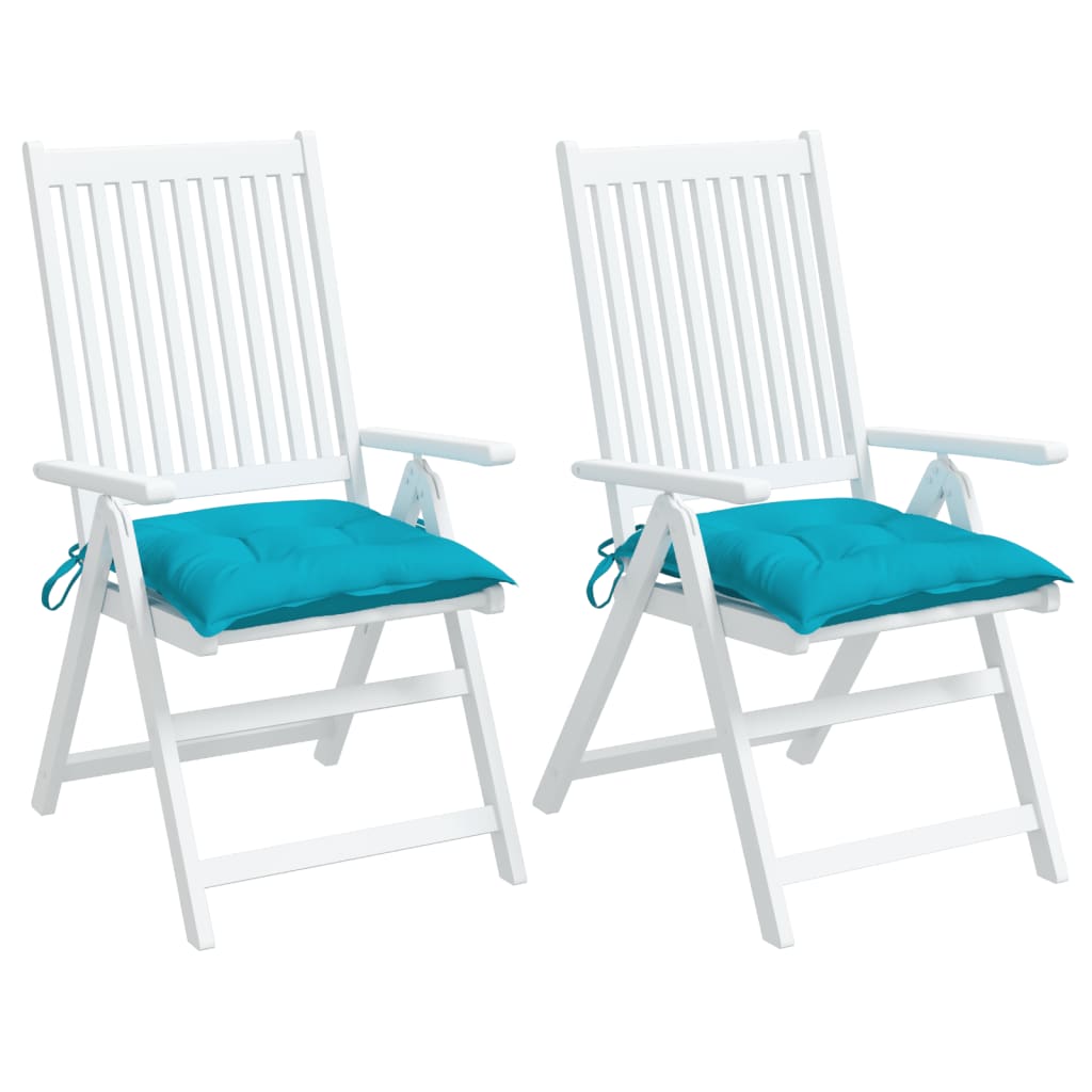 vidaXL Stuhlkissen 2 Stk. Türkis 40x40x7 cm Stoff