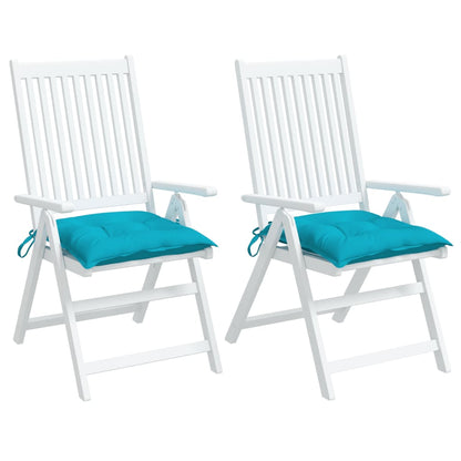 vidaXL Stuhlkissen 2 Stk. Türkis 40x40x7 cm Stoff