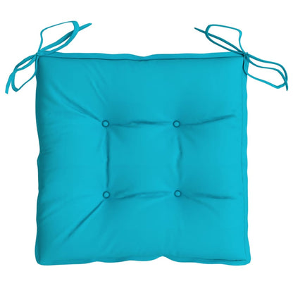 vidaXL Stuhlkissen 4 Stk. Türkis 40x40x7 cm Stoff