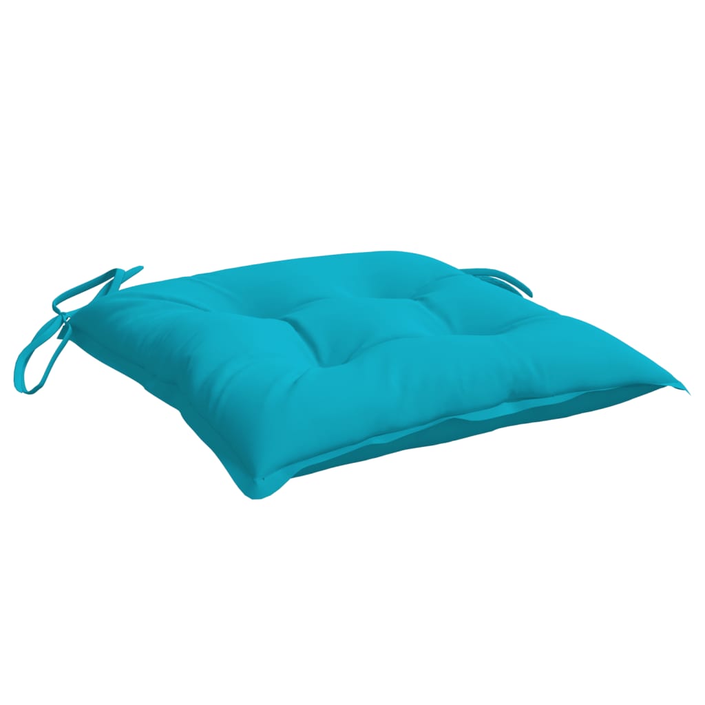 vidaXL Coussins de chaise 6 pcs Turquoise 40x40x7 cm Tissu