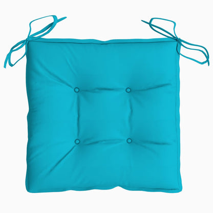 vidaXL Coussins de chaise 6 pcs Turquoise 40x40x7 cm Tissu