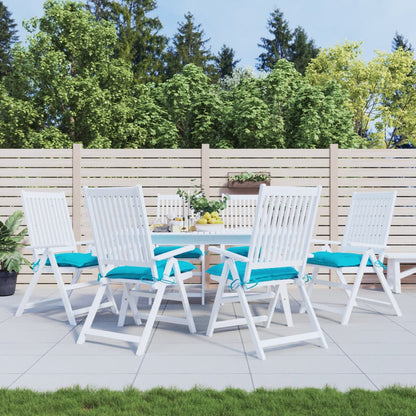 vidaXL Coussins de chaise 6 pcs Turquoise 40x40x7 cm Tissu
