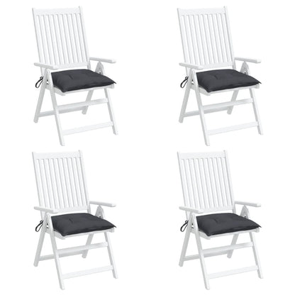 vidaXL Coussins de chaise 4 pcs Gris foncé 50x50x7 cm Tissu Oxford