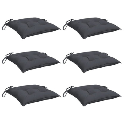 vidaXL Coussins de chaise 6 pcs Gris anthracite 50x50x7 cm Tissu Oxford