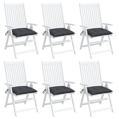 vidaXL Coussins de chaise 6 pcs Gris anthracite 50x50x7 cm Tissu Oxford