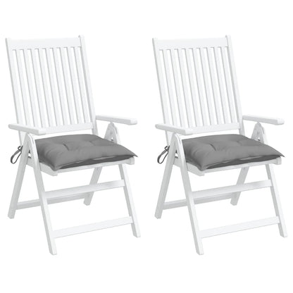 vidaXL Coussins de chaise 2 pcs Gris 50x50x7 cm Tissu Oxford