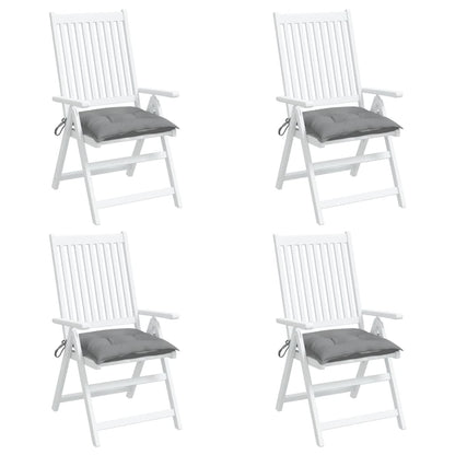 vidaXL Coussins de chaise 4 pcs Gris 50x50x7 cm Tissu Oxford