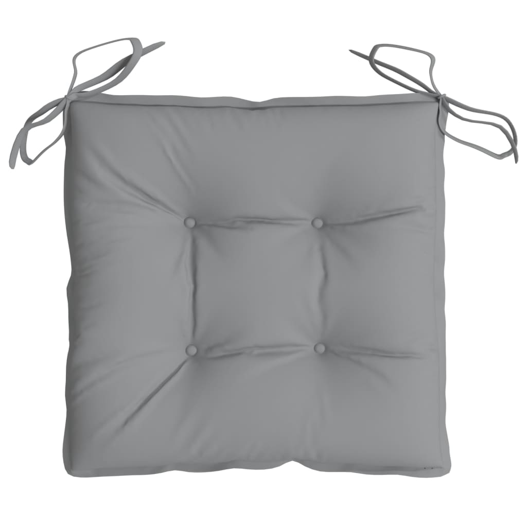 vidaXL Coussins de chaise 4 pcs Gris 50x50x7 cm Tissu Oxford