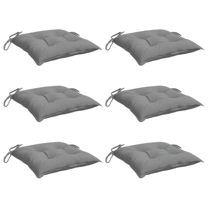 vidaXL Coussins de Chaise 6 pcs Gris 50x50x7 cm Tissu Oxford