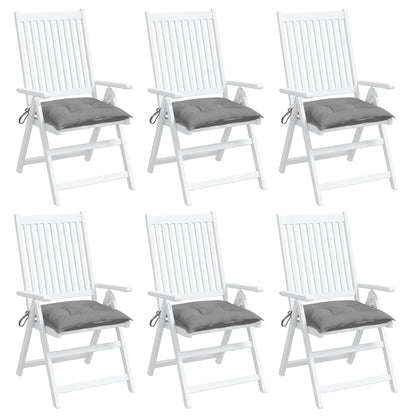 vidaXL Coussins de Chaise 6 pcs Gris 50x50x7 cm Tissu Oxford
