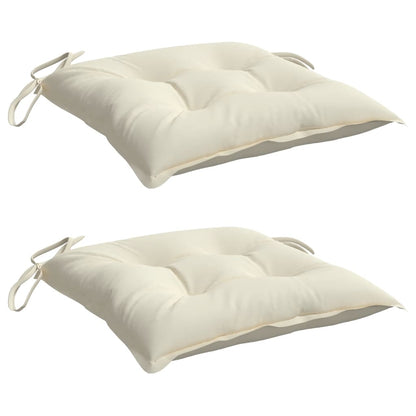 vidaXL Coussins de chaise 2 pcs Crème 50x50x7 cm Tissu Oxford
