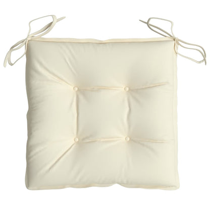 vidaXL Coussins de chaise 2 pcs Crème 50x50x7 cm Tissu Oxford