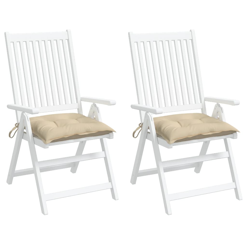vidaXL Palettenkissen 2 Stk. Beige 50x50x7 cm Oxford-Gewebe