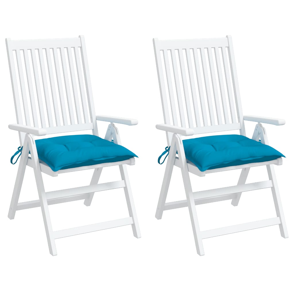 vidaXL Coussins de palette 2 pcs Bleu clair 50x50x7 cm Tissu Oxford