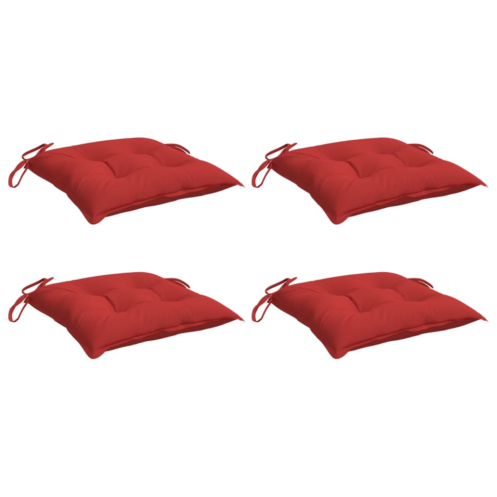 vidaXL Coussins de palette 4 pcs Rouge 50x50x7 cm Tissu Oxford
