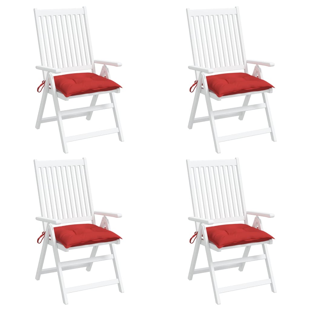 vidaXL Coussins de palette 4 pcs Rouge 50x50x7 cm Tissu Oxford