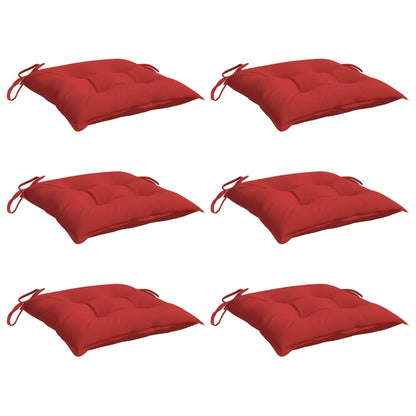 vidaXL Coussins de palette 6 pcs Rouge 50x50x7 cm Tissu Oxford