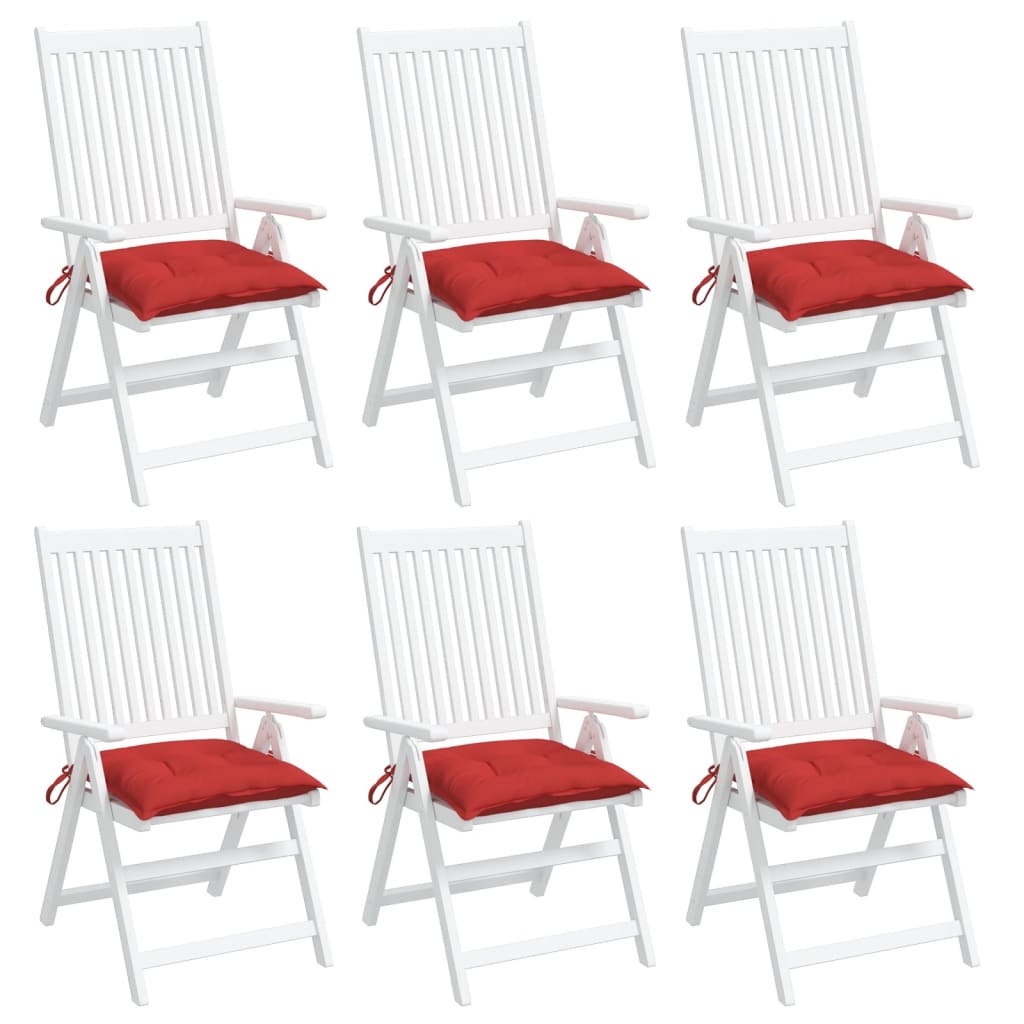 vidaXL Coussins de palette 6 pcs Rouge 50x50x7 cm Tissu Oxford