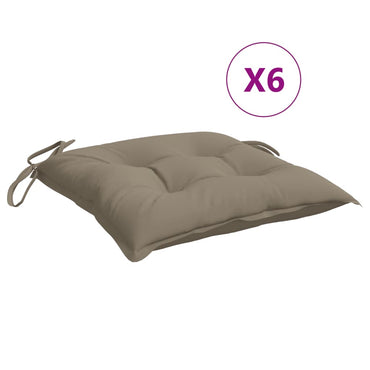 vidaXL Coussins de palette 6 pcs. Taupe 50x50x7 cm Tissu Oxford