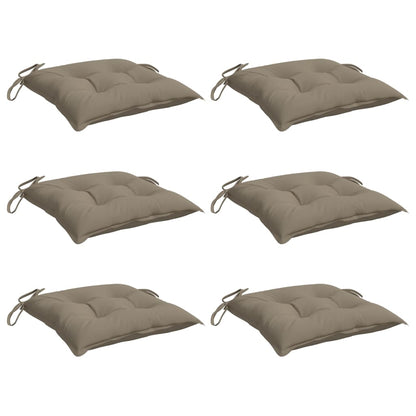 vidaXL Coussins de palette 6 pcs. Taupe 50x50x7 cm Tissu Oxford