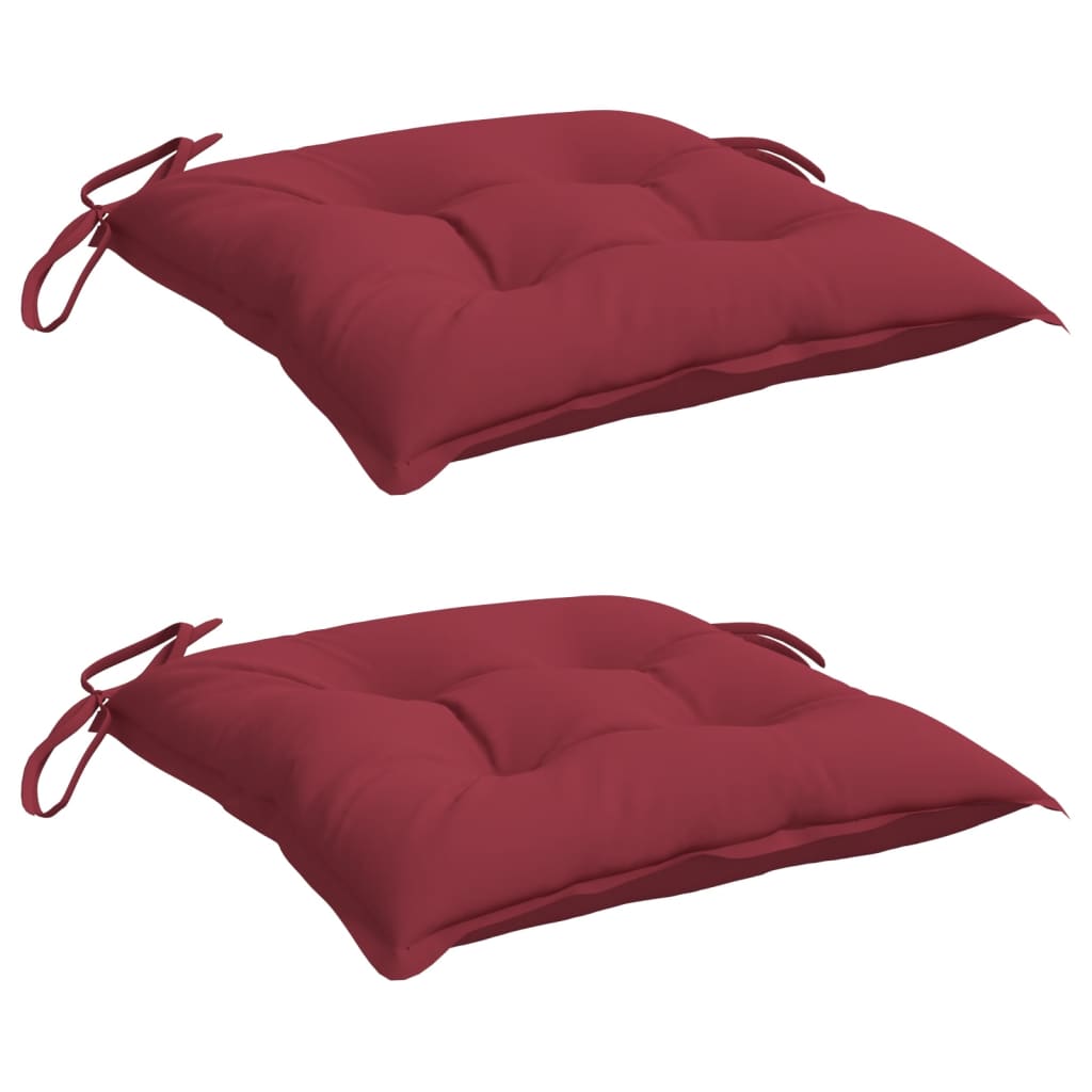 vidaXL Palettenkissen 2 Stk. Weinrot 50x50x7 cm Oxford-Gewebe