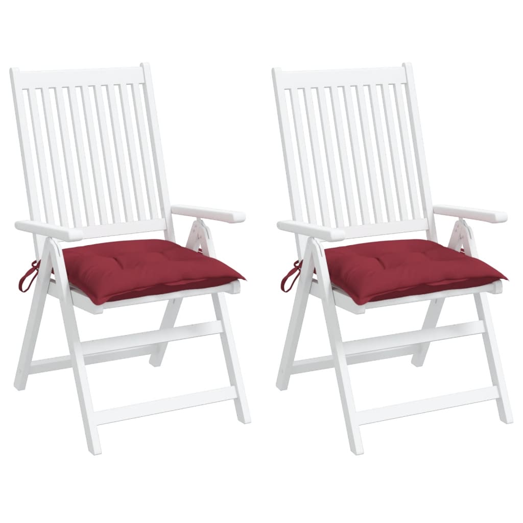 vidaXL Palettenkissen 2 Stk. Weinrot 50x50x7 cm Oxford-Gewebe