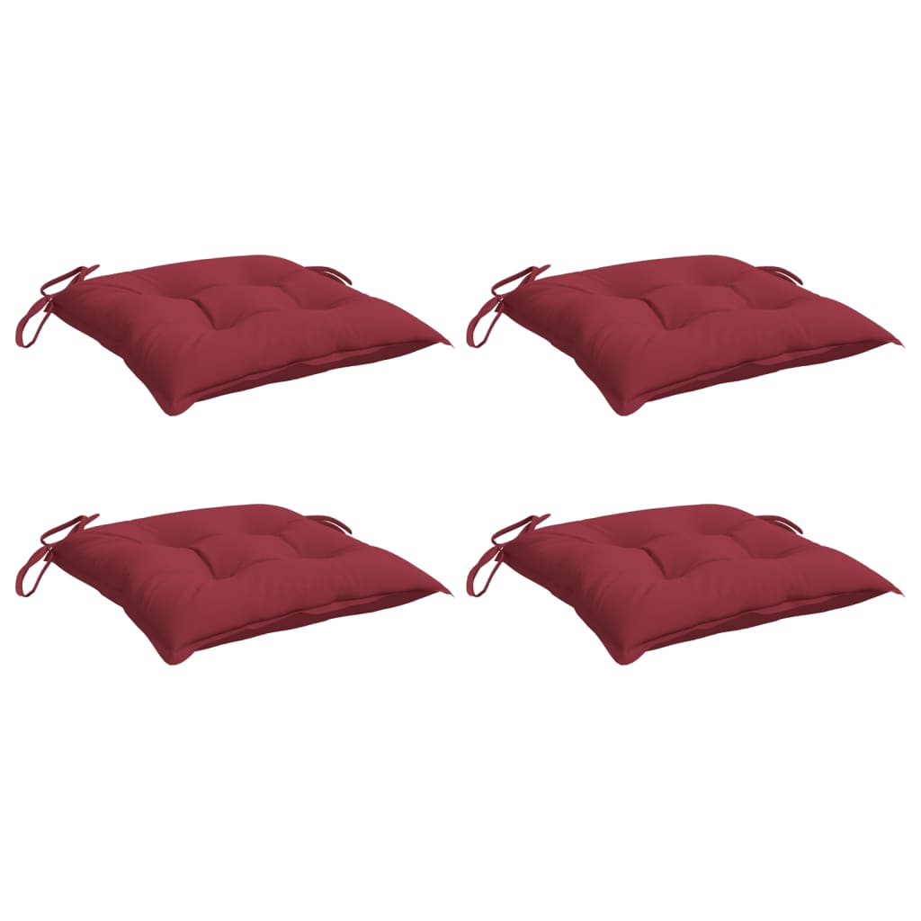 vidaXL Palettenkissen 4 Stk. Weinrot 50x50x7 cm Oxford-Gewebe