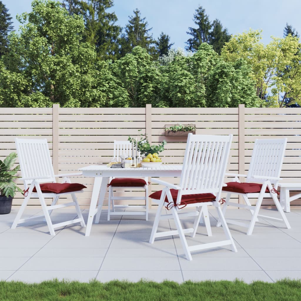 vidaXL Palettenkissen 4 Stk. Weinrot 50x50x7 cm Oxford-Gewebe