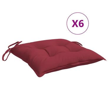 vidaXL Palettenkissen 6 Stk. Weinrot 50x50x7 cm Oxford-Gewebe