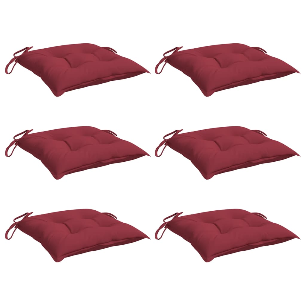 vidaXL Palettenkissen 6 Stk. Weinrot 50x50x7 cm Oxford-Gewebe