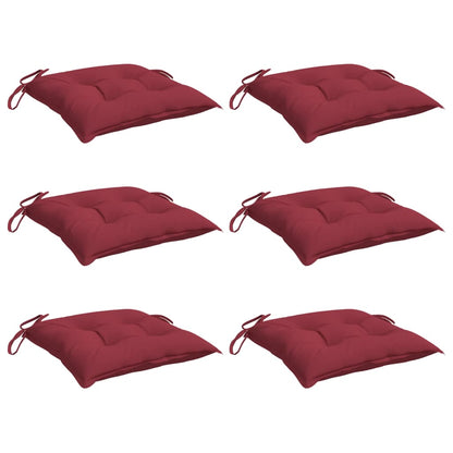 vidaXL Palettenkissen 6 Stk. Weinrot 50x50x7 cm Oxford-Gewebe