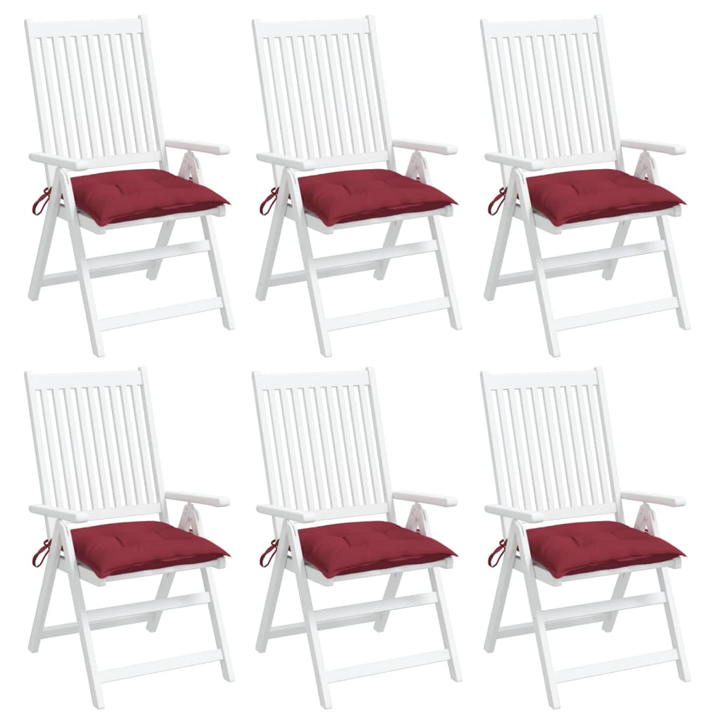 vidaXL Palettenkissen 6 Stk. Weinrot 50x50x7 cm Oxford-Gewebe