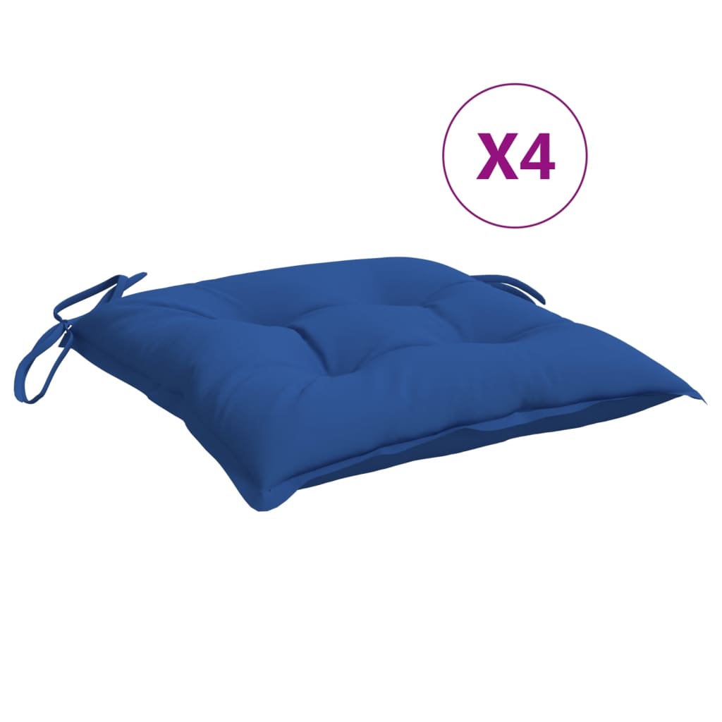 vidaXL Coussins de palettes 4 pcs Bleu 50x50x7 cm Tissu Oxford