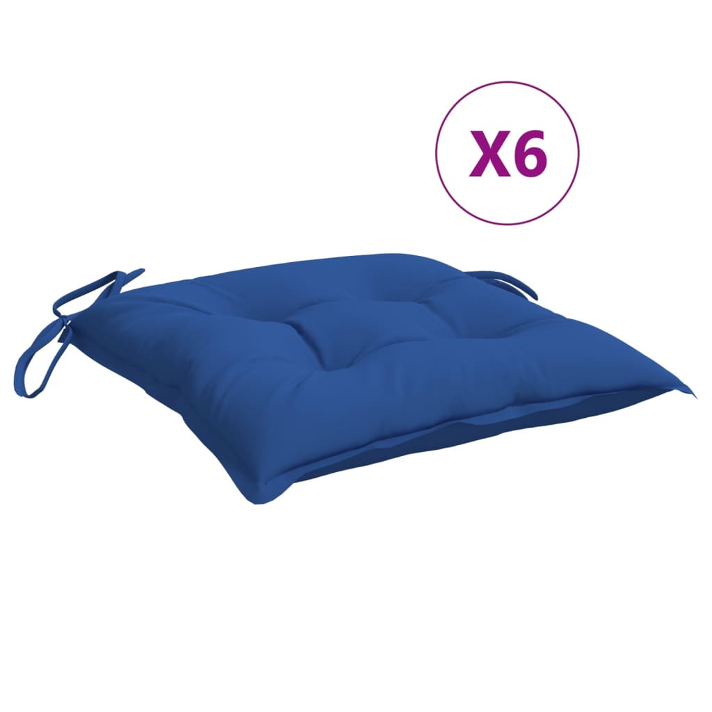 vidaXL Coussins de palette 6 pcs Bleu 50x50x7 cm Tissu Oxford