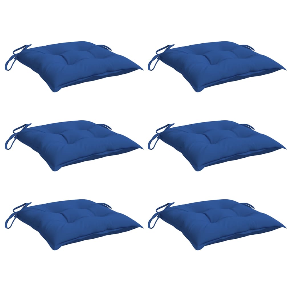 vidaXL Coussins de palette 6 pcs Bleu 50x50x7 cm Tissu Oxford